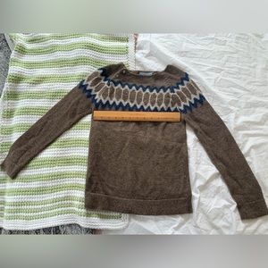 Serendipity Organics Baby Alpaca Raglan Sweater 10-11 years/140 EU Size Brown